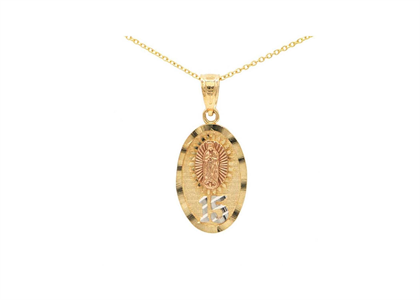 Virgin Mary Diamond Cut Fashion Pendant